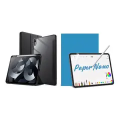 GENERICO - Forro Estuche Smart Case Cristal Transparente + Paperlike para Tablet IPAD 10MA GEN