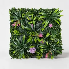 POLASUP - Jardín Vertical Artificial Pack x6 Paneles 50x50 cm Pared Verde Decorativa Realista