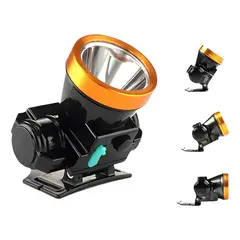 GENERICO - Linterna De Cabeza Minera Ajustable Recargable Luz Led