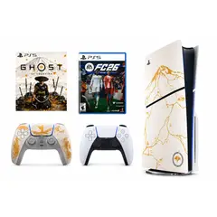 SONY - Consola PS5 Slim Ghost of Yōtei Edition 1TB + 2 Controles Originales + Ghost of Tsushima + FC 26