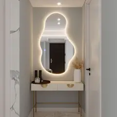 GENERICO - Espejo Decorativo Shape 140X80cm con Luz Led Cálida Profesional