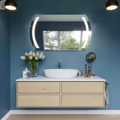 GENERICO - Espejo De Baño Apus 70X120Cm Con Luz Led Profesional Blanca