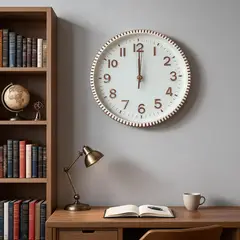 POLASUP - Reloj de Pared Redondo Minimalista Moderno Decorativo Silencioso para Hogar Sala Oficina Dormitorio