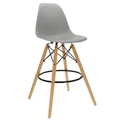 GENERICO - Idea Desk - Silla Eames Barra Gris Diseño Moderno para Barras y Cafeterías