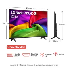 LG - Televisor 43 Pulgadas Nano 4k Hdr Smart Tv 43nu850bpsa