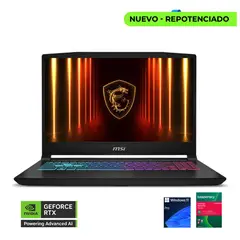 MSI - PORTATIL KATANA – INTEL CORE I7 - RTX 4060 8GB - 32GB DDR5 - 1TB SSD - WINDOWS 11 PRO