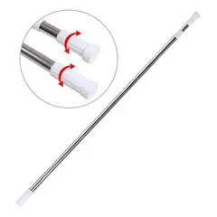 GENERICO - Tubo Barra Ajustable Cortina Baño Acero Inoxidable 110-200cm