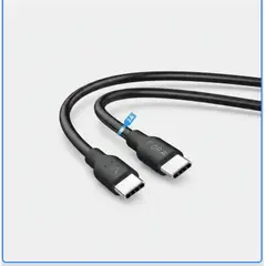1HORA - Cable Tipo C A Tipo C Usb Carga Rápida Turbo 3.0a Dato Color Negro