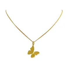 MERAKI - Cadena mujer de Mariposa bañados en oro 24kt - Cadena con Charm