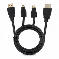 GENERICO - Cable Hdmi 3 En 1 A Hdmi / Mini Hdmi / Micro Hdmi