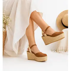 HACHE SHOES - Plataforma Yute Casual Elegante Dama Altura 5½