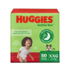 HUGGIES - Pañales Activ Sec Etapa 5 x 50unidades