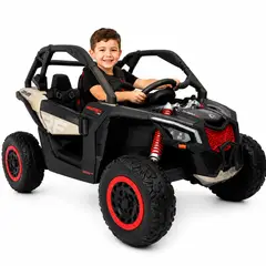 CAN AM - Carro Eléctrico Infantil Can-Am Maverick 4x4 24V Licenciado con 5 Motores y Pantalla Multimedia