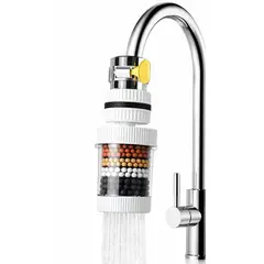 GENERICO - Filtro Purificador Agua Grifo Llave Cocina Adaptable Carbón Activado