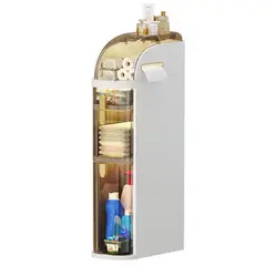 HOMMI - Estante Organizador Plastico de Baño Torre 3 Niveles Vertical en Abs Color Blanco