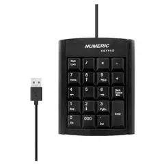 GENERICO - Número Pad Externo 19 Teclas Plug y Play para Computadora Portátil Universal Compatible