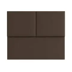 DISEÑOS RAMONA'S - Cabecero Doble 140x60+55 Lili Chocolate Tela