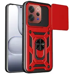 GENERICO - Funda Estuche Case Slider Compatible Con Vivo V70 5G Rojo