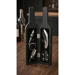 GENERAL - DESTAPADOR DE VINOS ELEGANTE KIT CON 5 ACCESORIOS