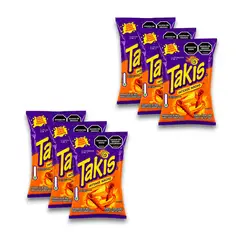GARABATOS - Takis Intense Nachos 6 Bolsas X49g