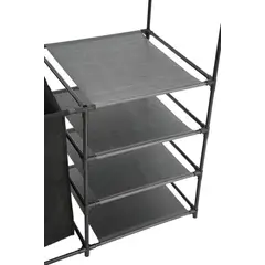 RTA DESIGN - Closet Organizador Lupont, Negro, De tres niveles y dos canastas para ropa