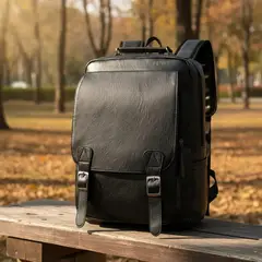BOLSOS Y ACCESORIOS MB - Bolso cuero monaco para hombre con espacio portatil