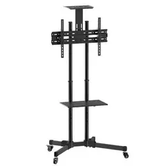 GENERICO - Soporte Base Para Televisor TV Pedestal en Acero inoxidable