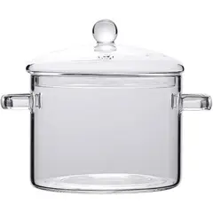 GENERICO - Olla Vidrio de borosilicato Resistente al Calor en Cristal borosilicato