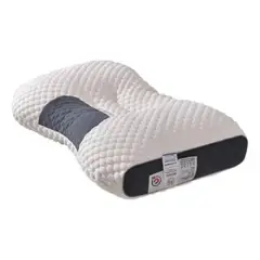 GENERICO - Almohada Ortopédica Cervical Descanso Transpirable Cuello C x1 en Poliéster Color Blanco