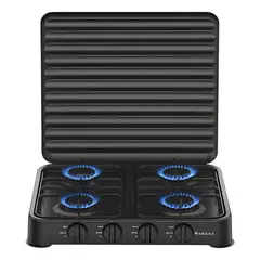 GENERICO - Estufa a Gas Portátil Sokany 4 Puestos con Tapa Potente 8,8 kW Color Negro