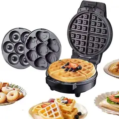 GENERICO - Waflera Sokany 3 En 1 Donas y Cupcakes Color Negro