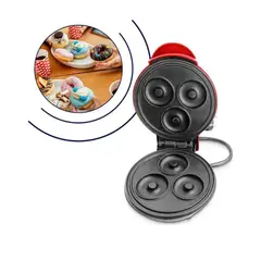 GENERICO - Mini Maquina de Donas Portatil X3 Donuts Color Rojo
