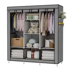 GENERICO - Armario Closet Portatil Desarmable 3 Espacios en Tela