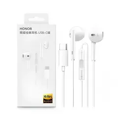 HONOR - Audifonos Alambricos Tipo C - Blancos