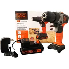 BLACK+DECKER - TALADRO 38 PERC 20V. 2 VELOC. BLACK & DECKER BCD704C1-B3