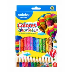 POINTER - Lápices De Madera Arcoíris 12 Unidades Para Niños