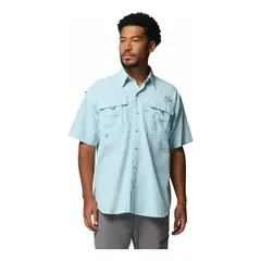 COLUMBIA - Camisa Hombre BAHAMA II S/S SHIRT azul