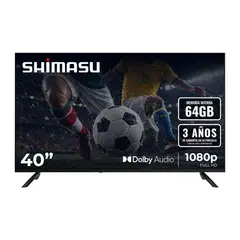 SHIMASU - Televisor 40 Pulgadas SH-TV40FAL1F5CO FHD LED Smart TV Google