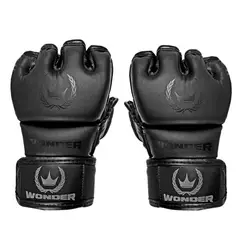WONDER SPORT - Guantes de Artes marciales MMA Sport Negro Talla M