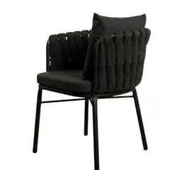 GENERICO - Silla De Exterior Oporto Black - 63X53X73 cm
