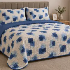 KARYTEX - Edredón Acolchado Urban Blue - Microfibra Doble Faz - Suave, Ligero y Abrigador