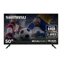 SHIMASU - Televisor 50 Pulgadas SH-TV50UQL1F5CO 4K UHD QLED Smart TV Google