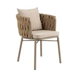 GENERICO - Silla De Exterior Oporto Champagne- 63X53X73 cm