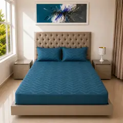HOGARETO - Protector De Colchón Acolchado Fuelle 40cm + 2 Protectores de Almohadas