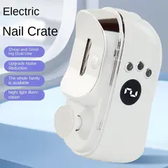 GENERICO - Cortauñas eléctrico automático recargable 3 en 1, Lima de dos cabezas