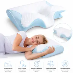 GENERICO - Almohada Ortopédica Cervical Ergonómica Memory Foam Antirreflujo para Dormir