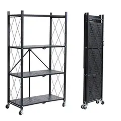 GENERICO - Estante Multipropósito Plegable de 4 Niveles Organizador de Almacenamiento