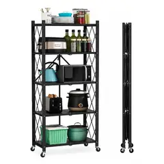 OEM - Estante plegable de 5 niveles con ruedas