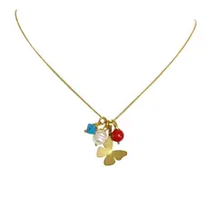 MERAKI - Cadena para Mujer con Dije Bañada en Oro 24K Joyería Artesanal Cadena elegante