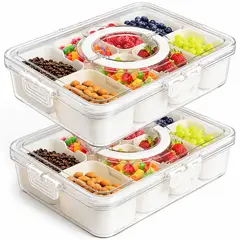 ONE PIXEL - Recipiente Para Conservar Y Organizar Comida Con 8 Separadores